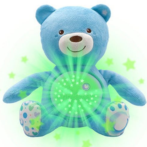 Chicco Baby Bear plüss maci projektor kék 
