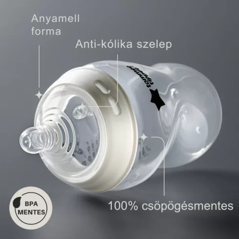 Tommee Tippee Closer To Nature 2*260ml cumisüveg - 0+