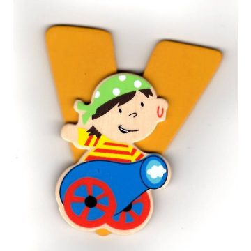 Fa betű V - narancs kalóz