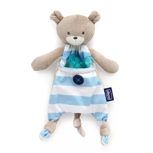 Chicco Pocket Friend szundikendő cumitartópánttal -  kék
