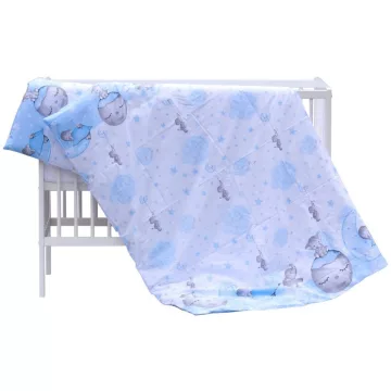 Baby Shop 5 részes babaágynemű - kék elefántok