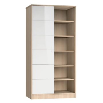   Faktum Alda Classic 2 osztású szekrény - Coimbra/magasfényű  fehér 