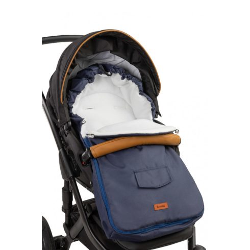 Polár bundazsák babakocsiba - kék