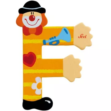 Sevi Fa betű bohócos - F sárga 