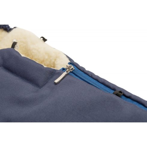 Gyapjú béléses bundazsák babakocsiba - sötétkék