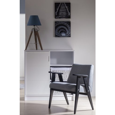 Faktum Alda Jégfehér komód + toldalék komódhoz - Fehér / magasfényű fehér