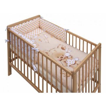   Baby Shop 3 részes ágynemű garnitúra - barack "Mika" maci