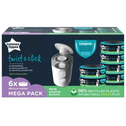 Tommee Tippee Twist pelenkacsomagoló utántöltő citrus - 6db