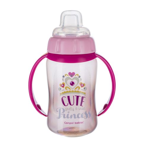 Canpol Trainig Cup cseppmentes itatópohár 320 ml Rózsaszín