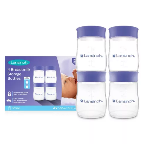 Lansinoh anyatejtároló palackok 160 ml 4 db