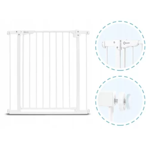 Lionelo Truus Slim biztonsági rács 75-105 cm - fehér