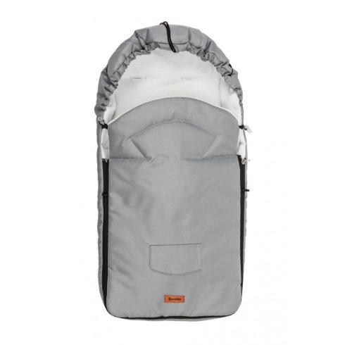 Polár bundazsák babakocsiba - világos szürke