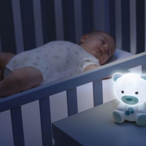 Chicco Dreamlight maci, zenélő éjszakai fény - kék