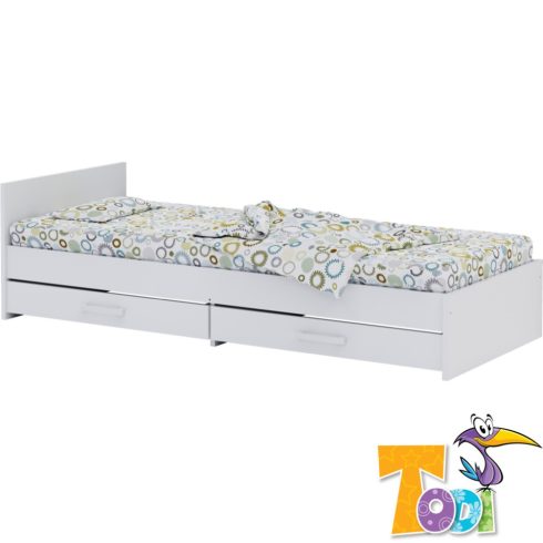 Todi White Bunny  5 az 1-ben multifunkciós kombiágy - erezett fehér /magasfényű fehér