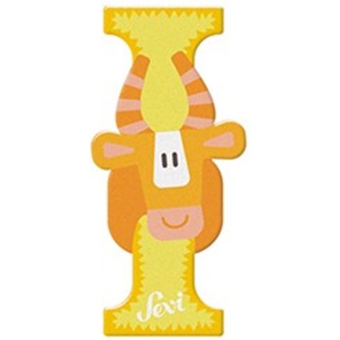 Sevi Fa betű állatos - I  sárga 